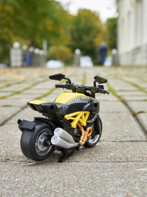 Металлический мотоцикл Ming Ying 66 1:14 MY66-M2216 Classic Moto инерционный, свет, звук / Микс