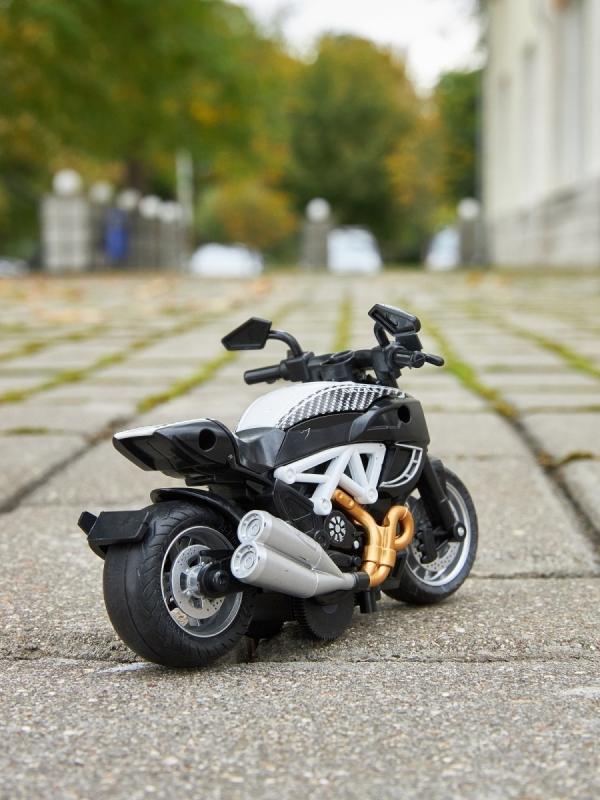 Металлический мотоцикл Ming Ying 66 1:14 MY66-M2216 Classic Moto инерционный, свет, звук / Микс