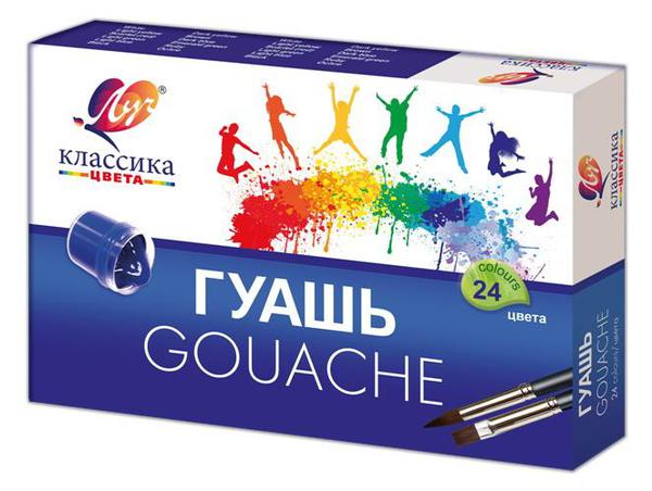 Краски ЛУЧ Гуашь Классика 24 цвета