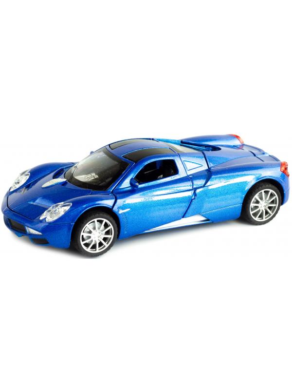 Машинка металлическая Wanbao 1:25 «Pagani Huayra» 616D инерционная, свет, звук / Синий
