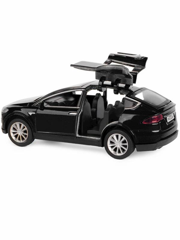 Металлическая машинка Play Smart 1:50 «Tesla Model X» 6533D, инерционная / Черный