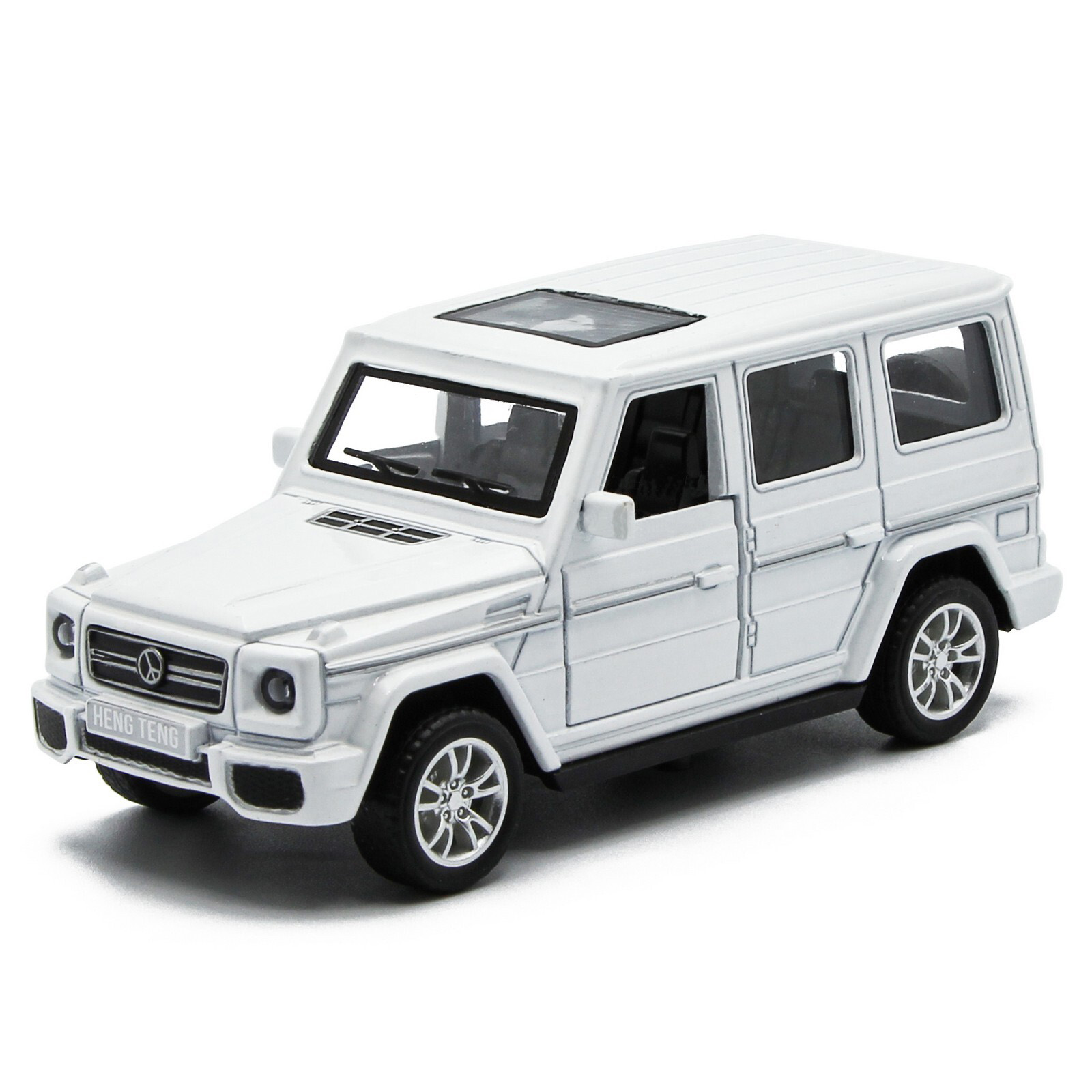 Металлическая машинка HengTeng Toys 1:36 «Toyota Land Cruiser / Mercedes-Benz G-Класс» 53522-4A свет и звук, инерционная / Микс