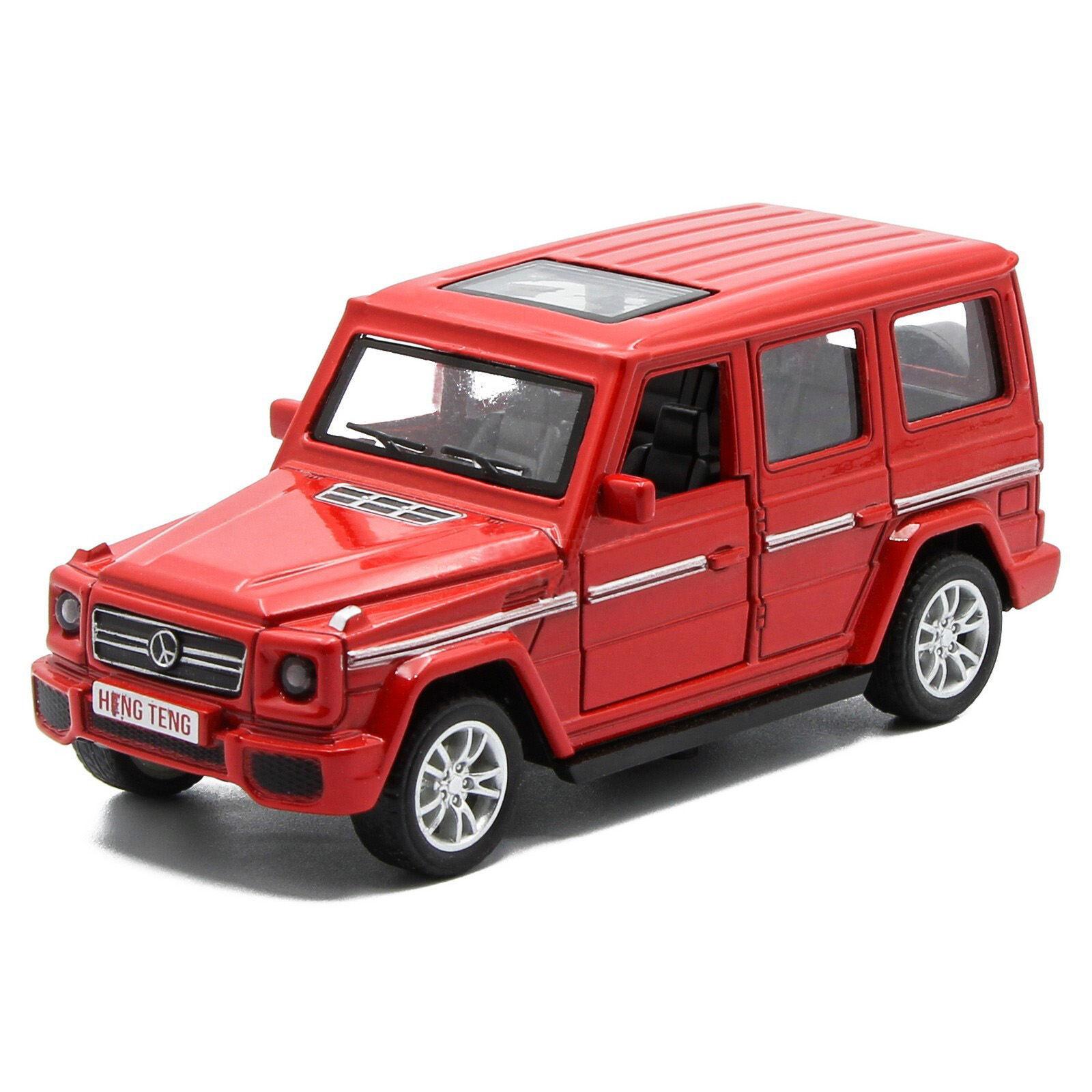 Металлическая машинка HengTeng Toys 1:36 «Toyota Land Cruiser / Mercedes-Benz G-Класс» 53522-4A свет и звук, инерционная / Микс