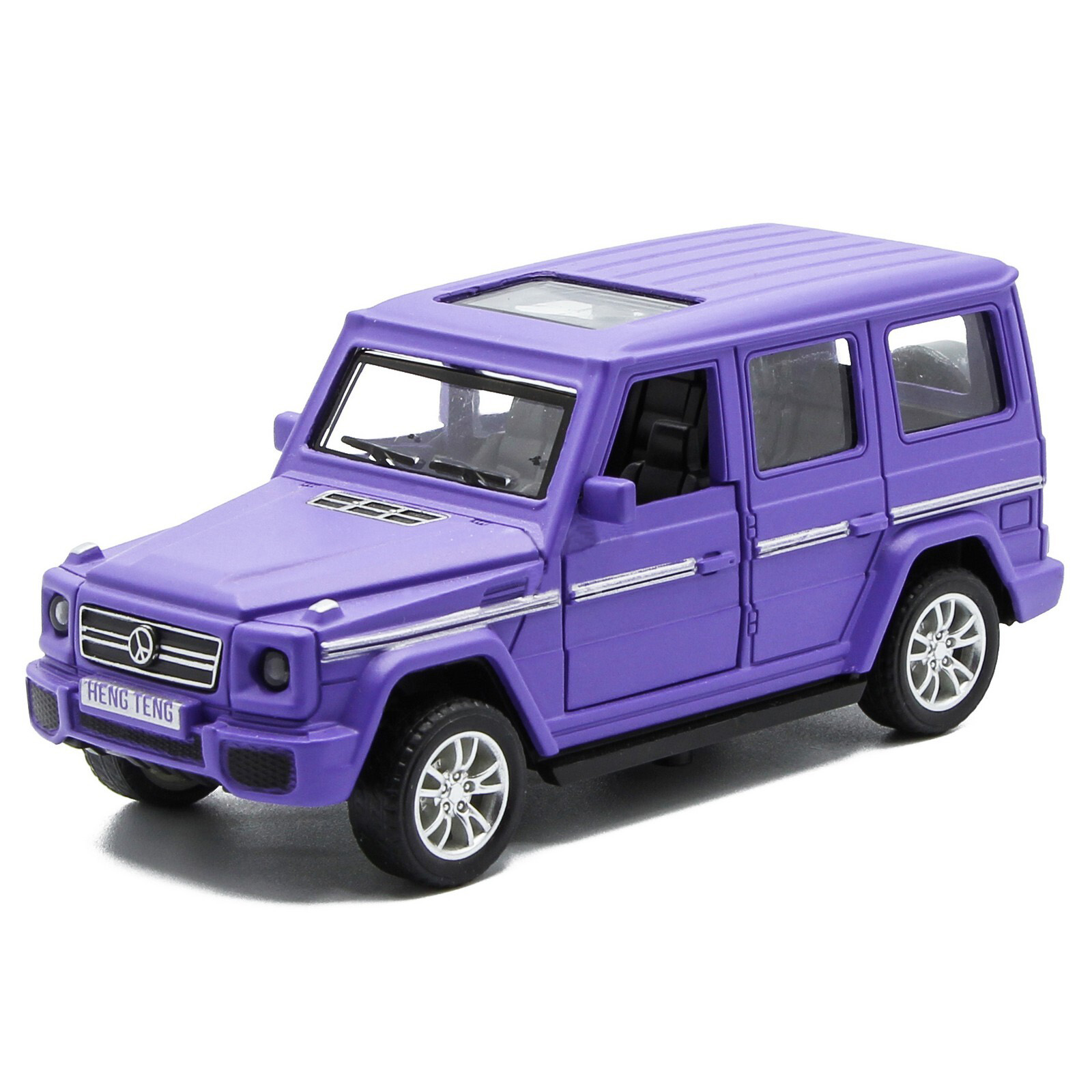 Металлическая машинка HengTeng Toys 1:36 «Toyota Land Cruiser / Mercedes-Benz G-Класс» 53522-4A свет и звук, инерционная / Микс