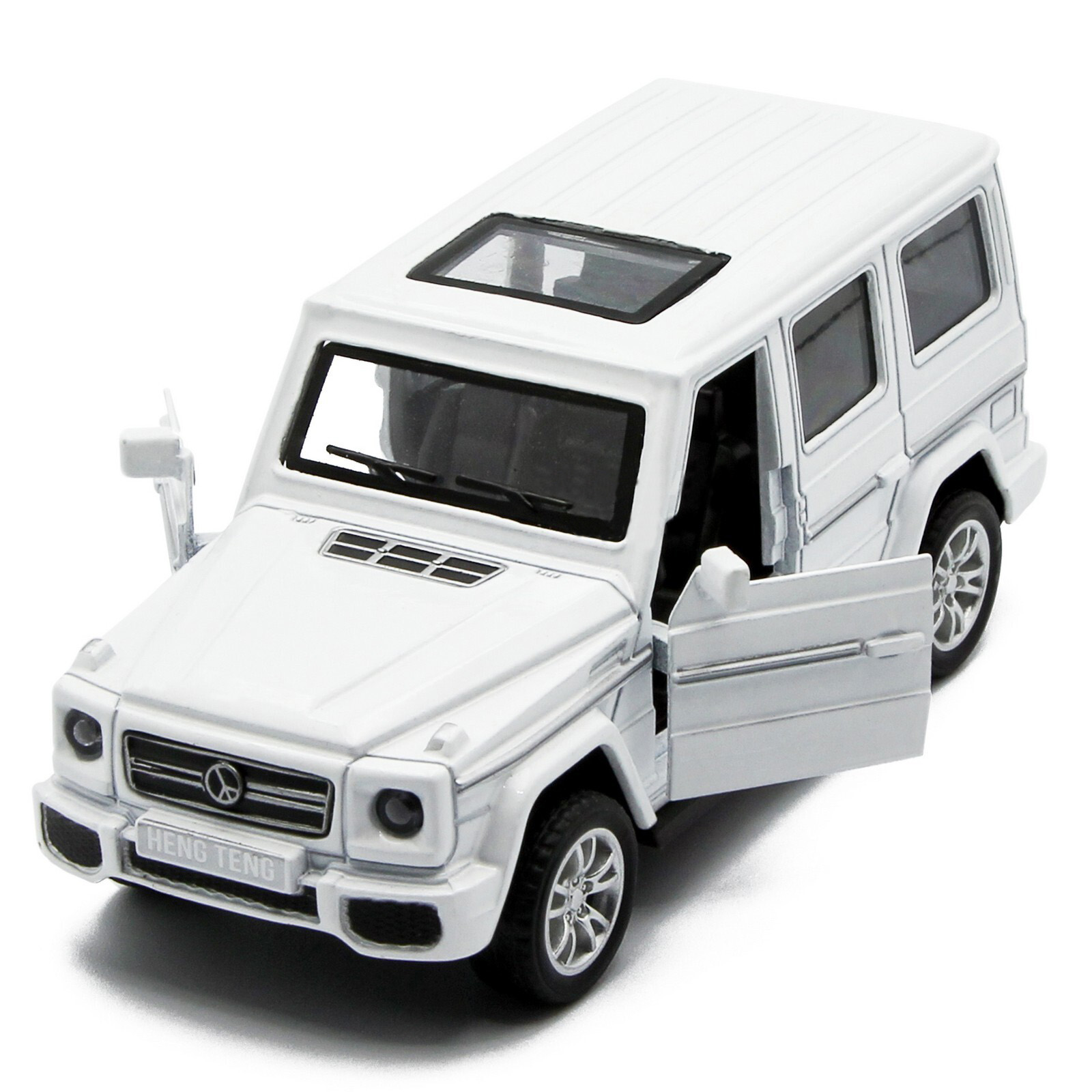 Металлическая машинка HengTeng Toys 1:36 «Toyota Land Cruiser / Mercedes-Benz G-Класс» 53522-4A свет и звук, инерционная / Микс