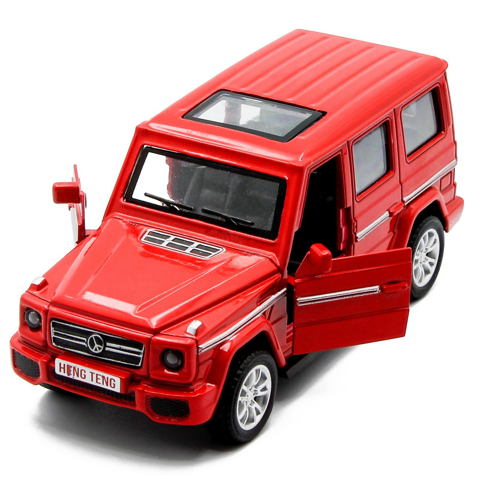 Металлическая машинка HengTeng Toys 1:36 «Toyota Land Cruiser / Mercedes-Benz G-Класс» 53522-4A свет и звук, инерционная / Микс