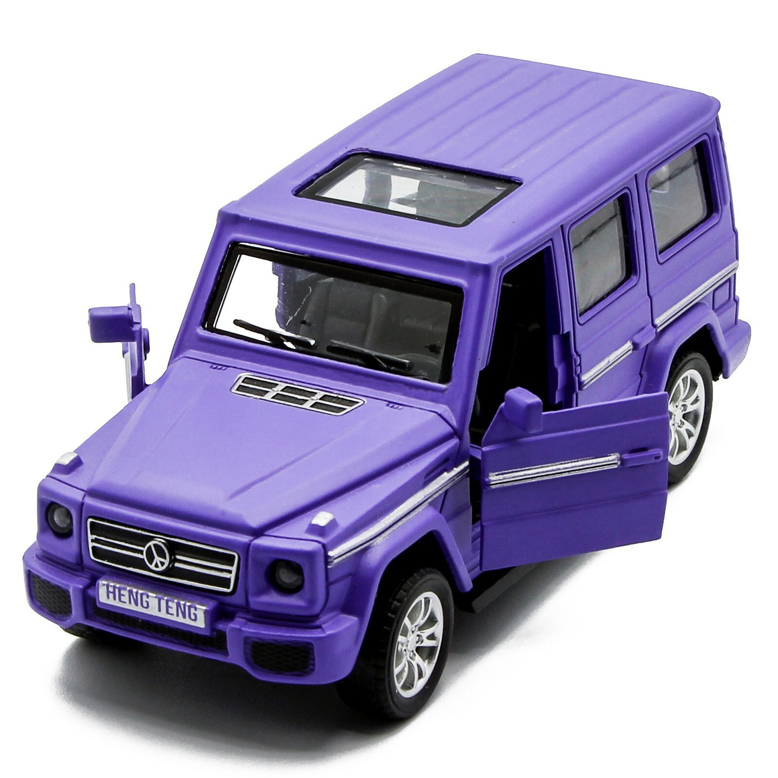 Металлическая машинка HengTeng Toys 1:36 «Toyota Land Cruiser / Mercedes-Benz G-Класс» 53522-4A свет и звук, инерционная / Микс