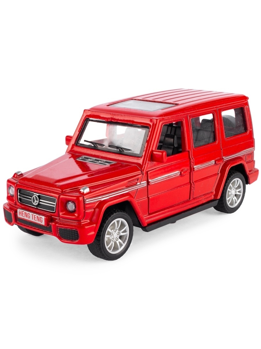 Металлическая машинка HengTeng Toys 1:36 «Toyota Land Cruiser / Mercedes-Benz G-Класс» 53522-4A свет и звук, инерционная / Микс