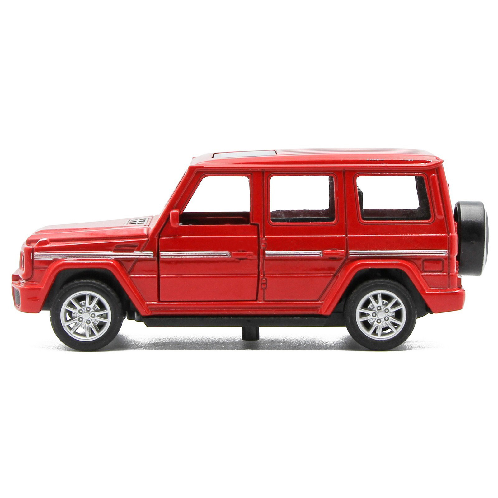 Металлическая машинка HengTeng Toys 1:36 «Toyota Land Cruiser / Mercedes-Benz G-Класс» 53522-4A свет и звук, инерционная / Микс