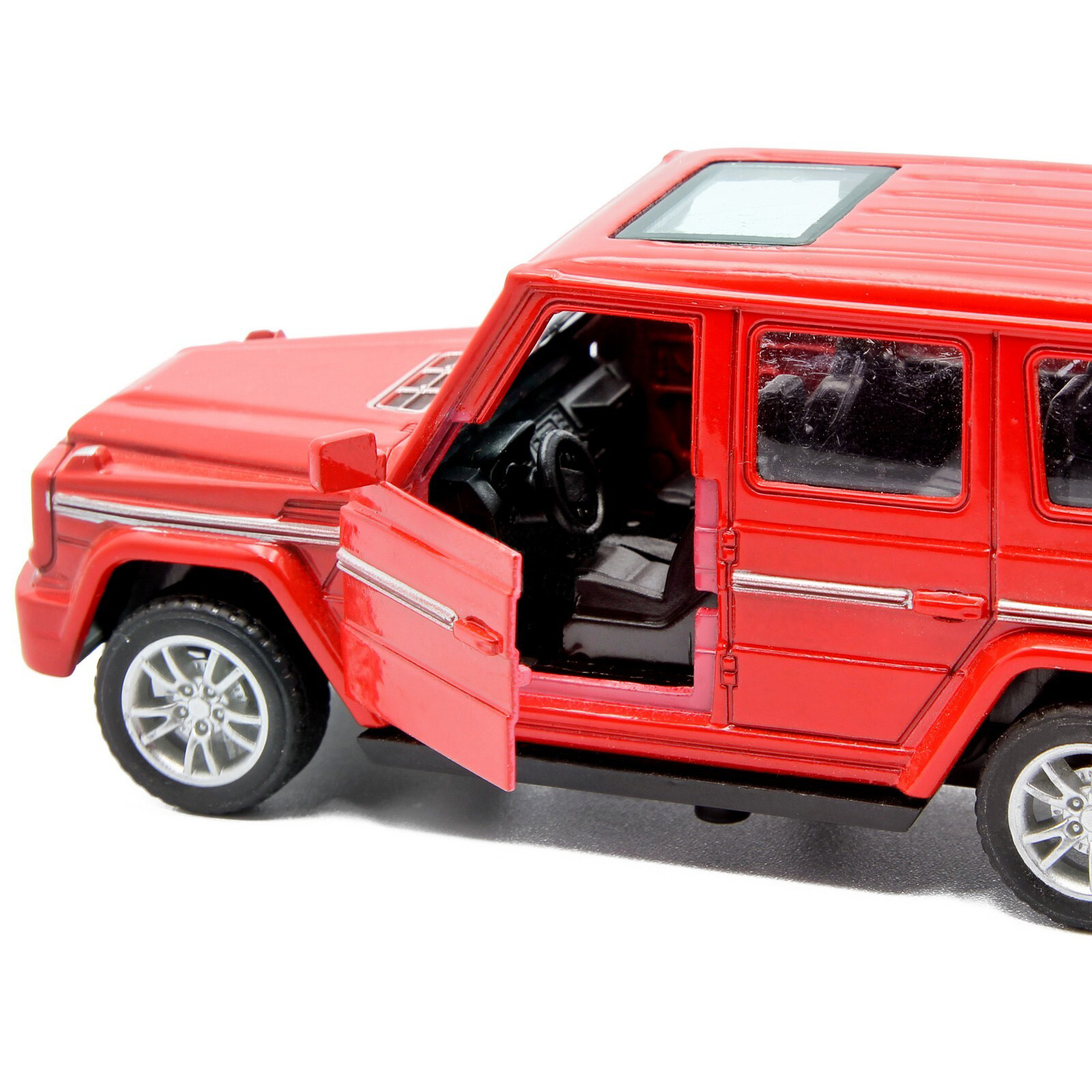 Металлическая машинка HengTeng Toys 1:36 «Toyota Land Cruiser / Mercedes-Benz G-Класс» 53522-4A свет и звук, инерционная / Микс