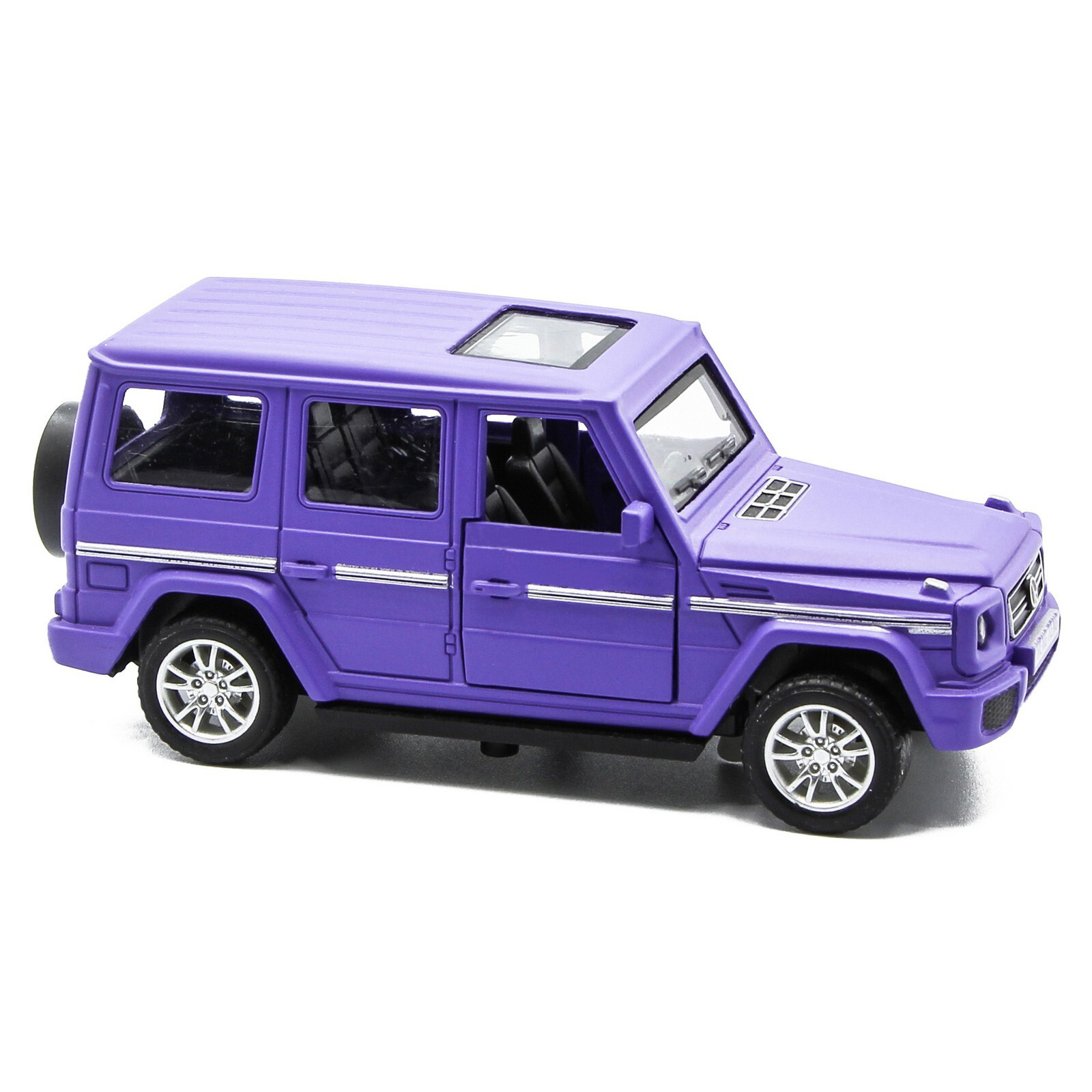 Металлическая машинка HengTeng Toys 1:36 «Toyota Land Cruiser / Mercedes-Benz G-Класс» 53522-4A свет и звук, инерционная / Микс