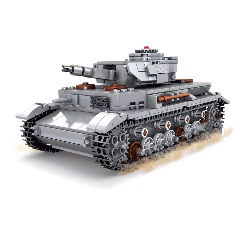 Конструктор Kazi «Танк Panzerkampfwagen IV» со светом, KY82045 / 576 деталей