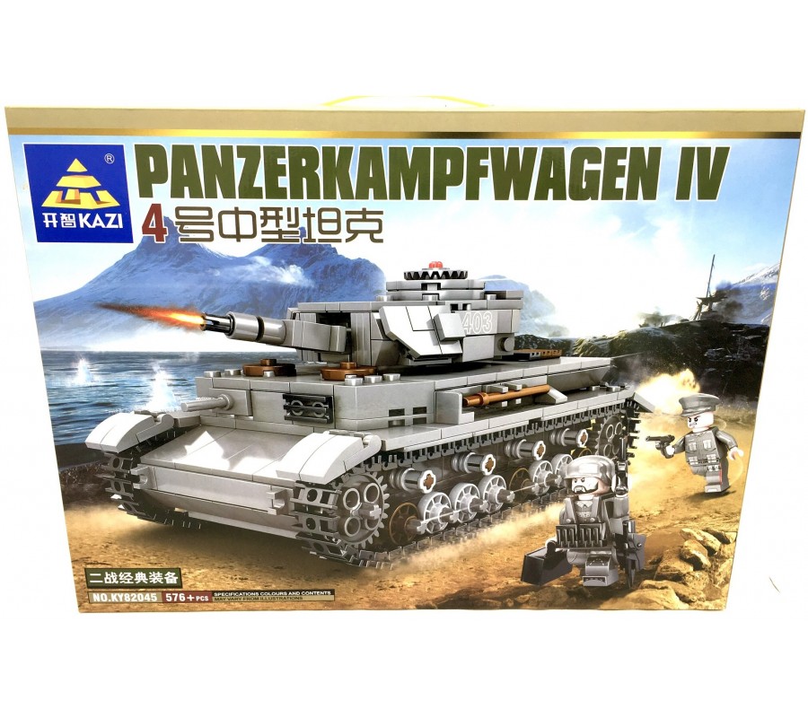 Конструктор Kazi «Танк Panzerkampfwagen IV» со светом, KY82045 / 576 деталей