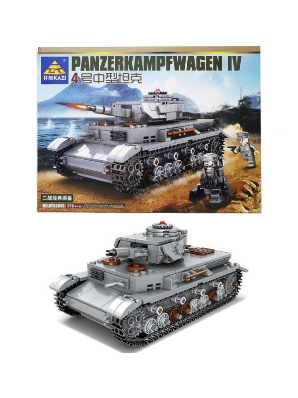 Конструктор Kazi «Танк Panzerkampfwagen IV» со светом, KY82045 / 576 деталей