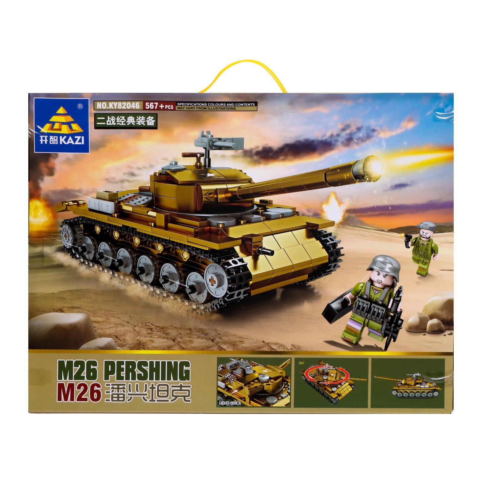 Конструктор Kazi «Танк М26 Pershing» со светом, KY82046 / 567 деталей
