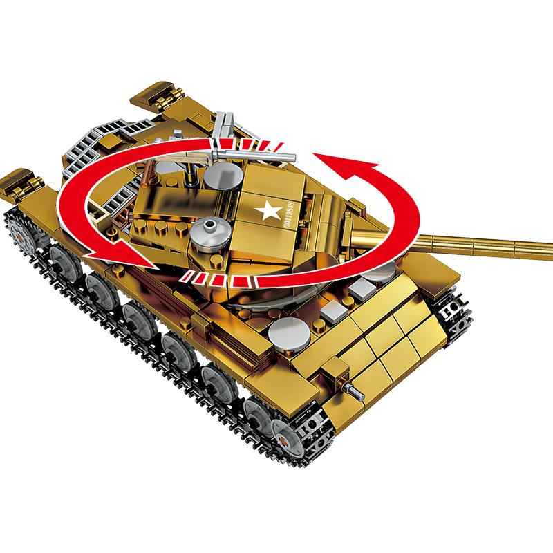 Конструктор Kazi «Танк М26 Pershing» со светом, KY82046 / 567 деталей