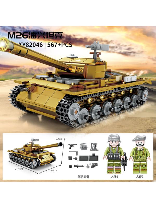 Конструктор Kazi «Танк М26 Pershing» со светом, KY82046 / 567 деталей