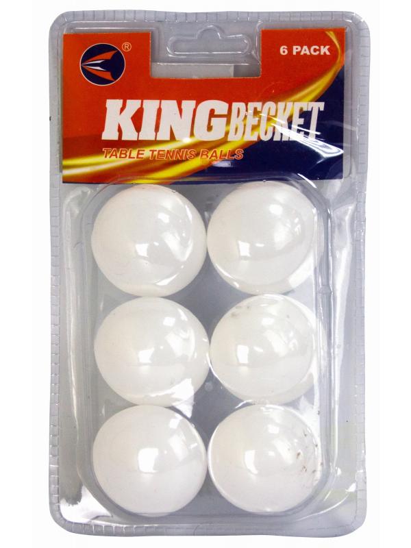 Мячики KingBecket для настольного тенниса / пинг-понга 6 шт., 11540
