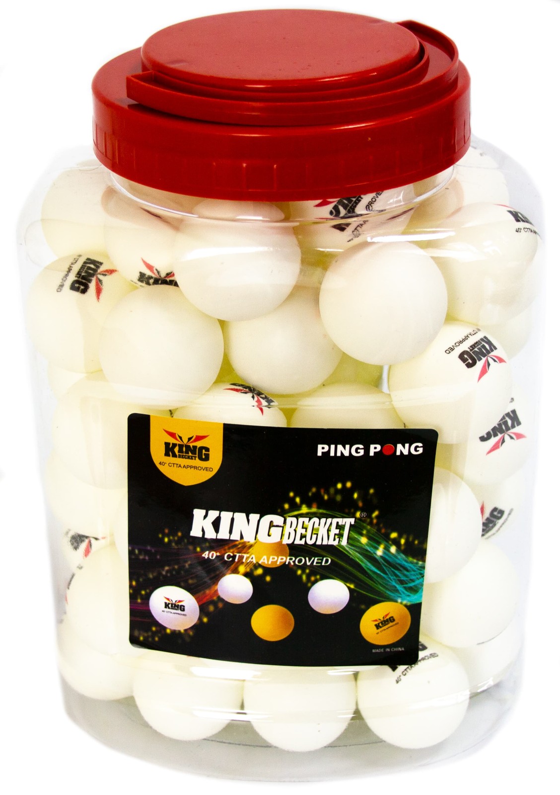 Мячики KingBecket для настольного тенниса / пинг-понга в банке, 11544