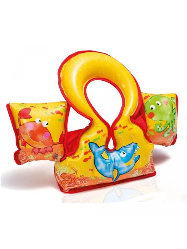 Жилет для плавания 66х44см quot;Акулаquot; с нарукавниками, 3-6 лет