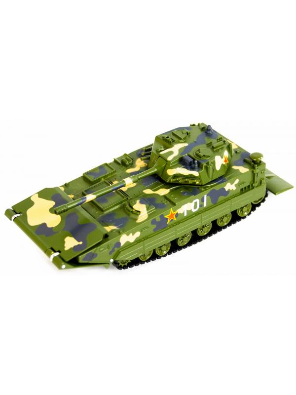 Металлический лёгкий плавающий танк Double Horses «Type 05AAV» 0231, 15 см.  / Зеленый