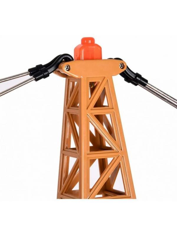 Радиоуправляемый башенный кран Hui Na Toys 1:14 1585, 2.4G, металлический