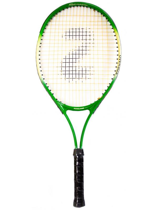 Ракетка Bosaite для большого тенниса в чехле, 11504 / зеленая