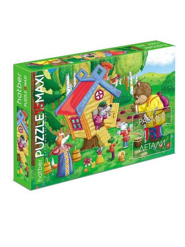 Пазл MAXI Hatber ECO Русские народные сказки 15 элементов, формат А4, 330Х220 мм