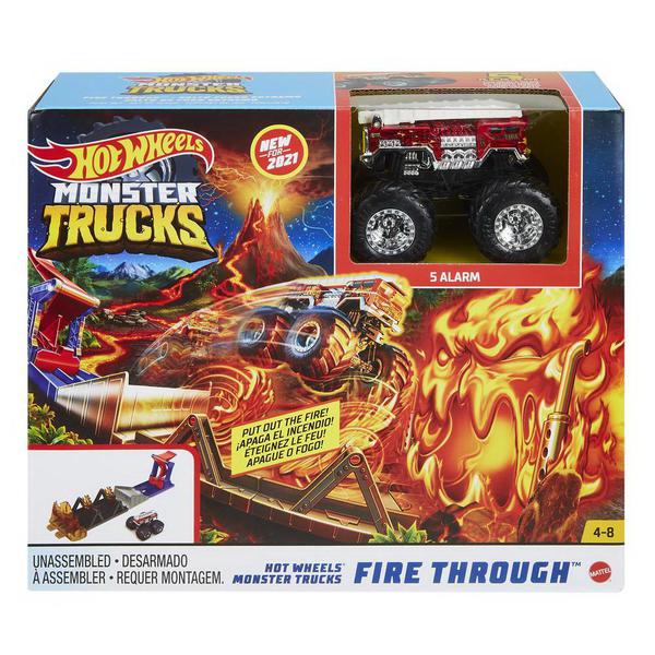 Игровой набор Mattel Hot Wheels Монстр-трак с главным героем Поединок с Саблезубым тигром