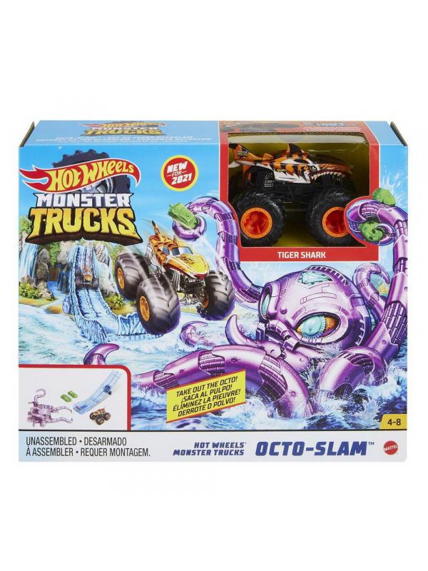 Игровой набор Mattel Hot Wheels Монстр-трак с главным героем Поединок с Саблезубым тигром