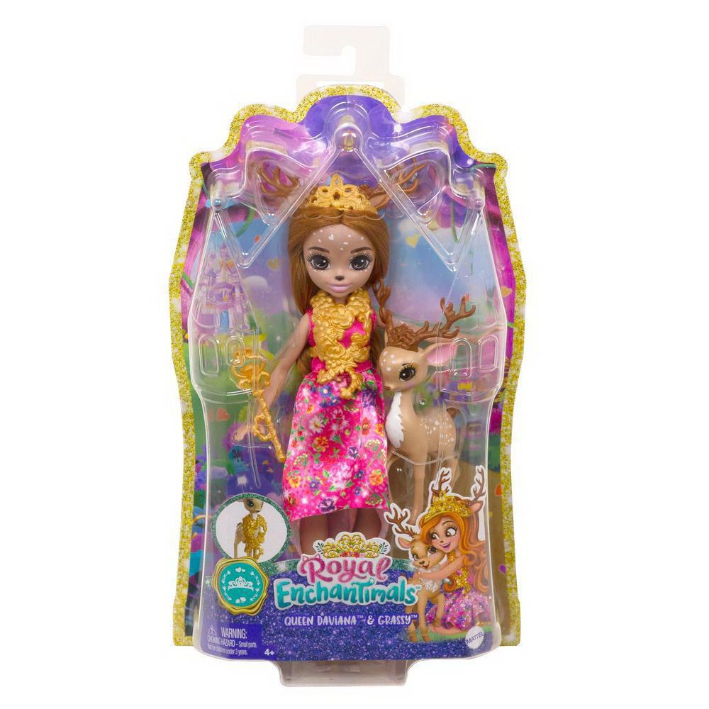 Кукла Mattel Enchantimals с питомцем Королева Давиана и Грасси