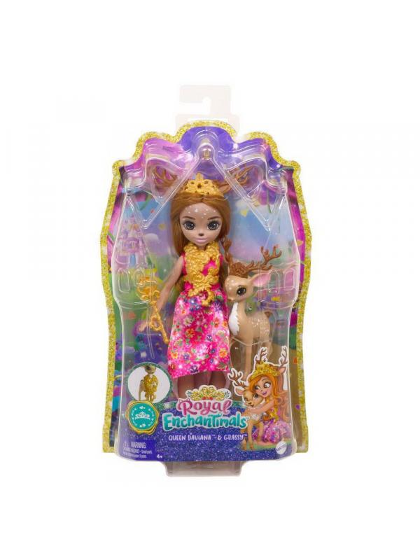 Кукла Mattel Enchantimals с питомцем Королева Давиана и Грасси