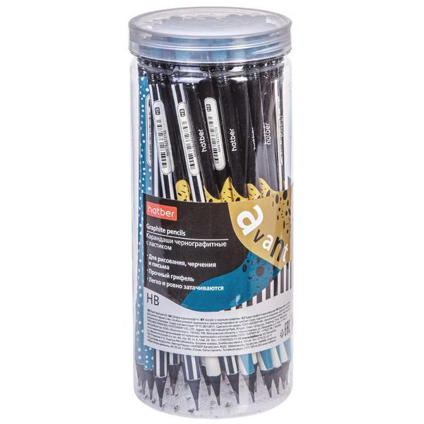 Карандаш чернографитный Hatber Avant круглый корпус 72шт. серия 