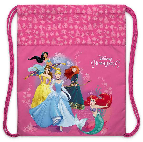 Мешок Hatber Принцессы, для сменной обуви, 41х49 см, с петлей для подвеса 1 отделение