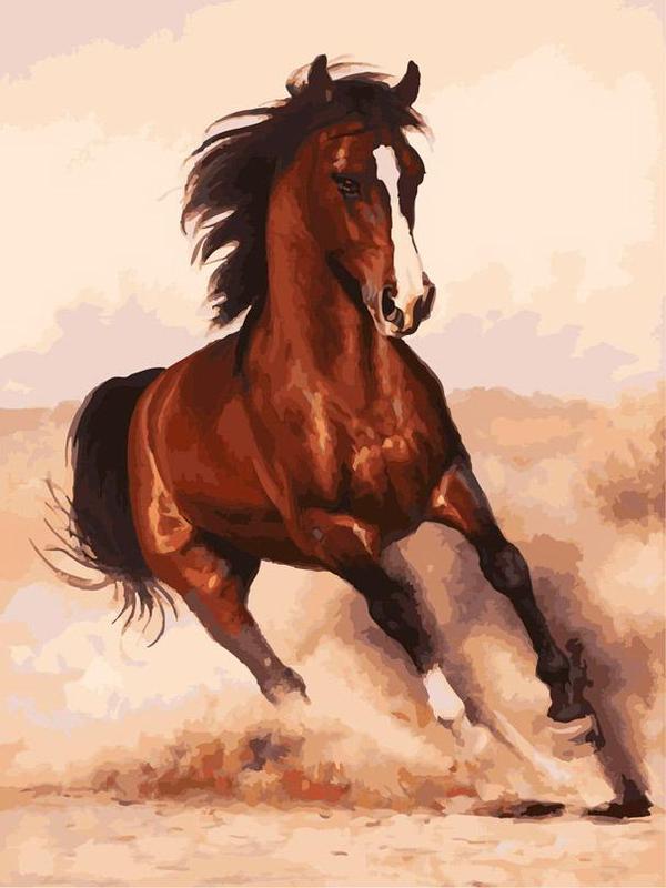 Набор для творчества Белоснежка картина по номерам на картоне Галоп 30*40 см