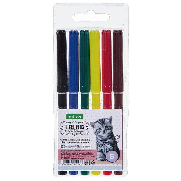 Фломастеры Hatber ECO Верные друзья6 цветов
