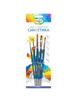 Кисти Гамма Классические набор 3шт., синтетика, круглые 3, 5, плоская 10