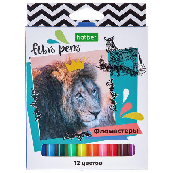 Фломастеры Hatber ECO Сафари 12 цветов