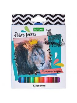 Фломастеры Hatber ECO Сафари 12 цветов
