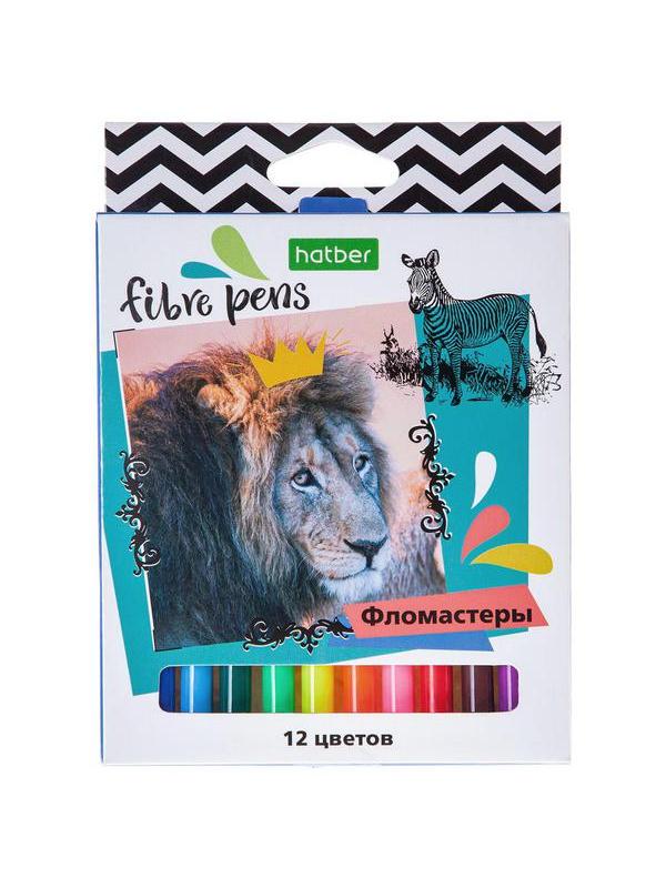 Фломастеры Hatber ECO Сафари 12 цветов