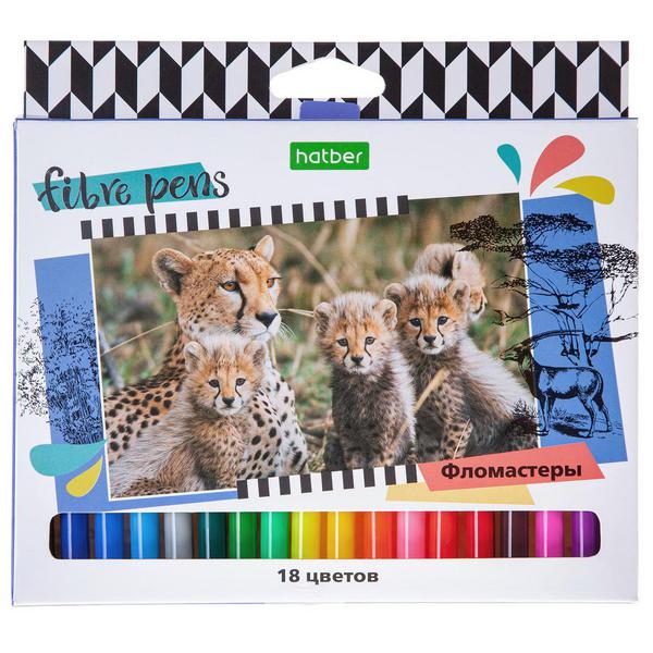 Фломастеры Hatber ECO Сафари 18 цветов