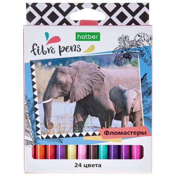 Фломастеры Hatber ECO Сафари 24 цвета