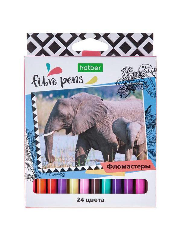 Фломастеры Hatber ECO Сафари 24 цвета