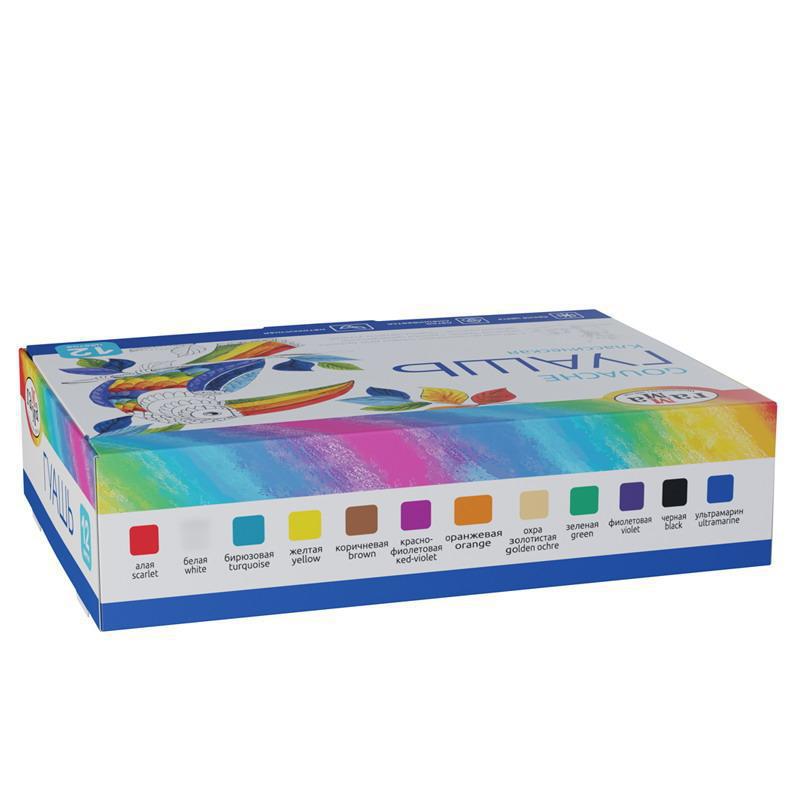 Краски Гамма Гуашь Классическая 12 цветов, 20мл