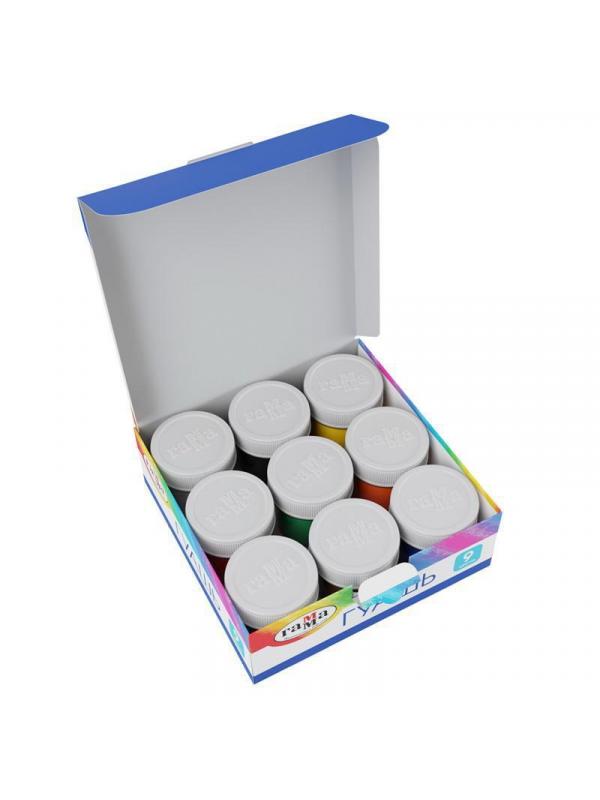 Краски Гамма Гуашь Классическая 9 цветов, 20мл