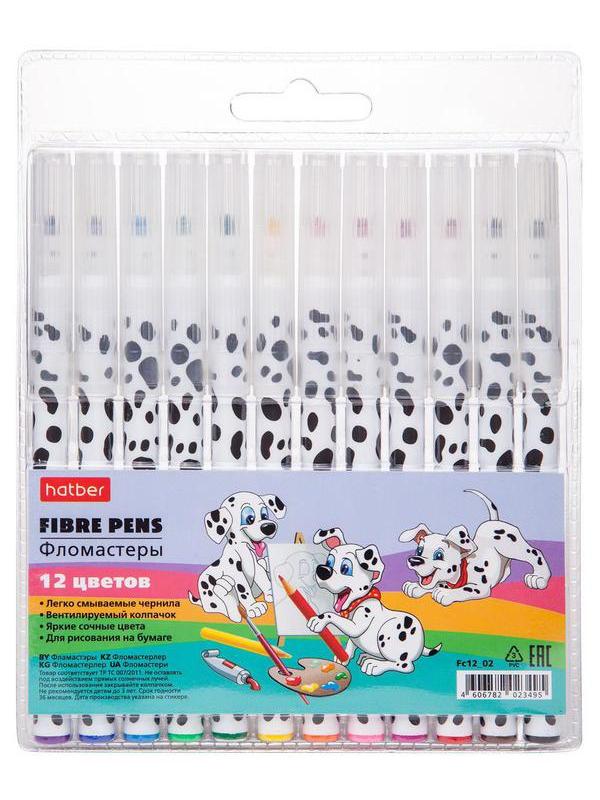 Фломастеры Hatber Далматинцы 12 цветов