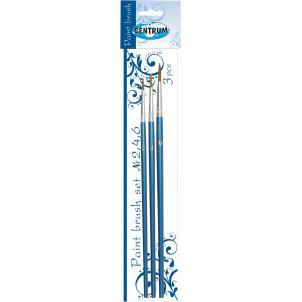 Кисти набор 3 штуки 2,4,6, шерсть овцы, конус