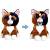 Мягкая игрушка Feisty Pets «Злая / Добрая пятнистая кошка  Мэри Монстр-Трак» Хищники / 20 см.