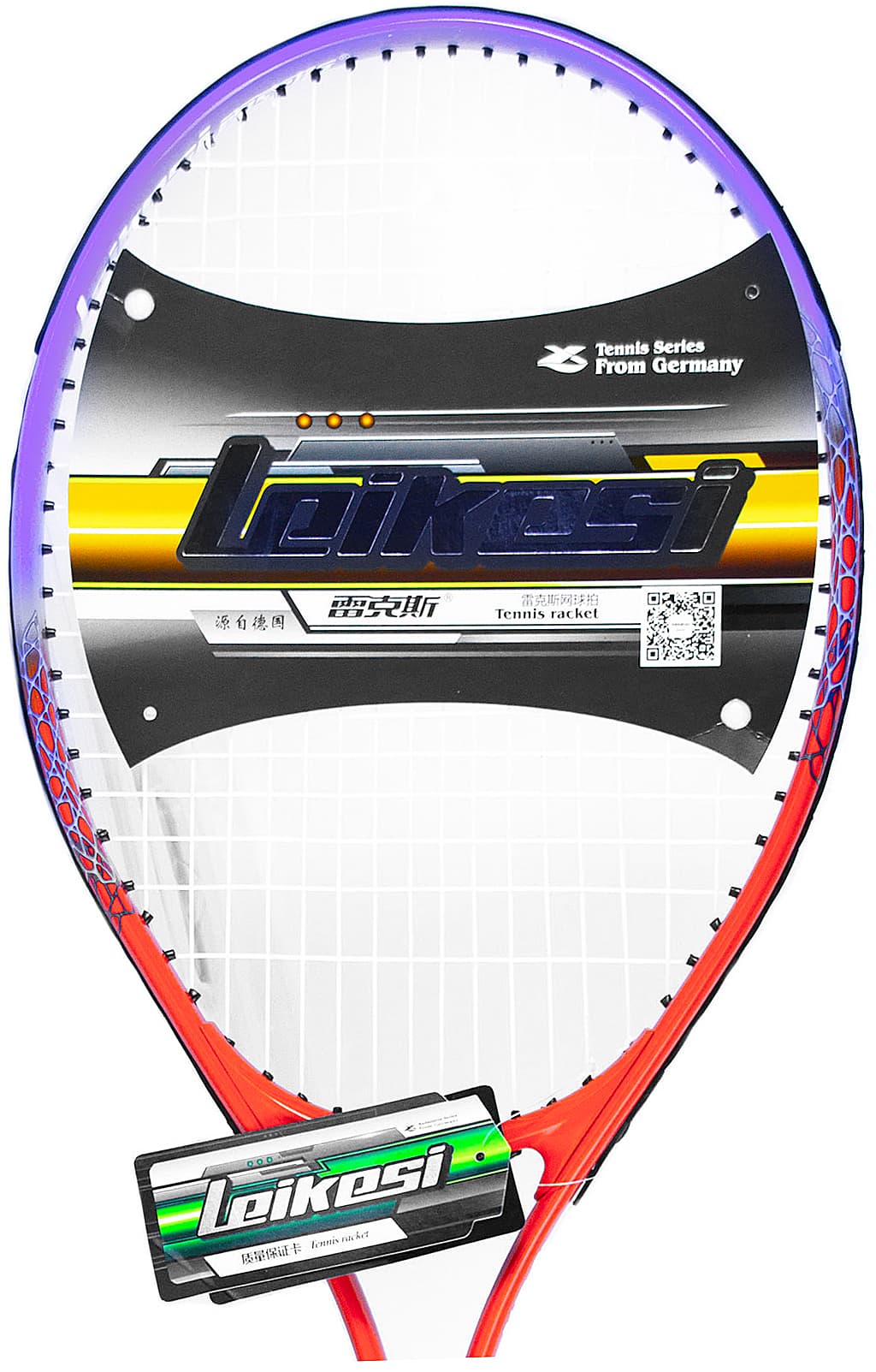 Ракетка Leikesi для большого тенниса LX-390 в чехле / оранжевая
