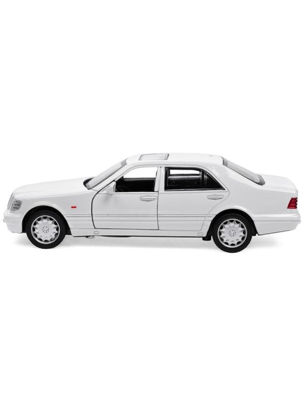 Металлическая машинка Mini Auto 1:32 «Mercedes-Benz E500» 32124 16 см., звук, свет, инерционная / Белый